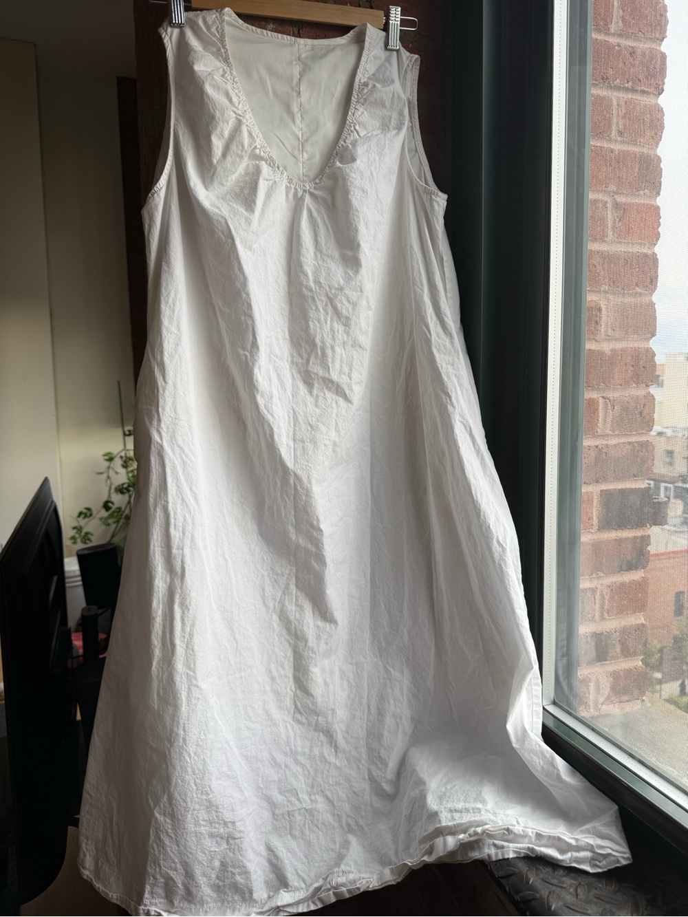 100 cotton white maxi dress